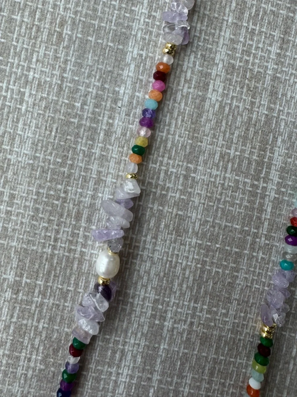 NWOT Tuckernuck Rainbow Gemstone and Pearl Necklace
